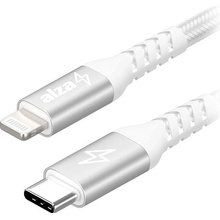 AlzaPower APW-CBMFI9401S AluCore USB-C to Lightning MFi, 1m, stříbrný