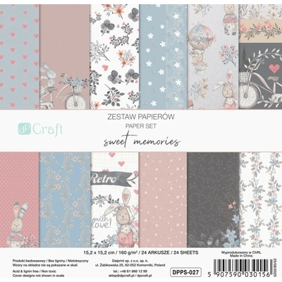 DP Craft Sada scrapbook papírů Sweet Memories 15cm 24l