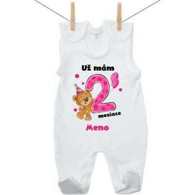 Boodyy Dupačky Už mám 2 mesiace s Medvedíkom a menom dieťatka Dievča