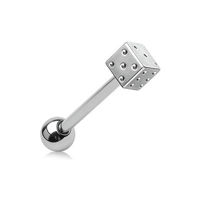 Šperky4U piercing do jazyka hrací kostka PJ01061