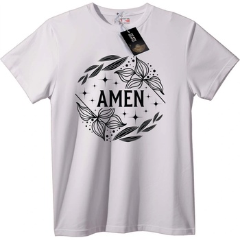 NOONEBRAND Тениска Амен с цветя - L, White