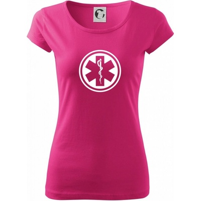 Rescue logo samostatné guľaté Pure dámske tričko Purpurová