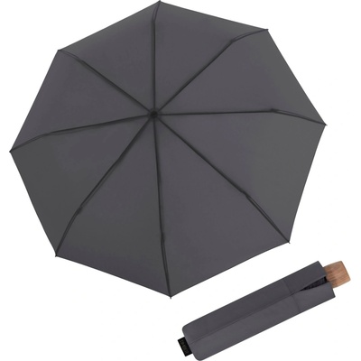 Knirps Timber manual skladací dáždnik dark grey