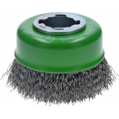 Bosch Accessories Kefa na hrnčeky X-LOCK Clean pre Inox, 75 mm, 0,3 mm, vlnitý drôt z nehrdzavejúcej ocele 2608620728 1 ks; 2608620728