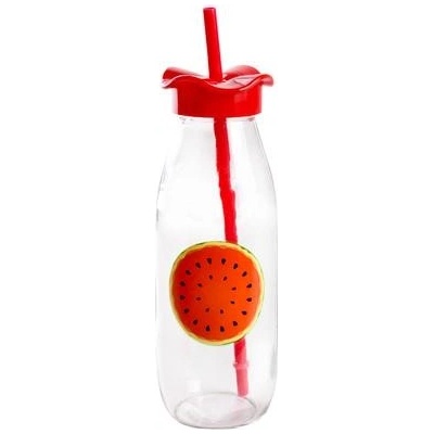 Orion Skleněná láhev s víčkem a brčkem 500 ml