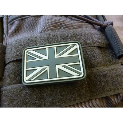 JACKETS TO GO Nášivka vlajka velká BRITÁNIE velcro plast ZELENÁ