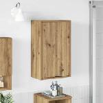vidaXL Шкаф за баня Дъб 39 x 23, 5 x 65 см Инженерна дървесина, Метал (883393)