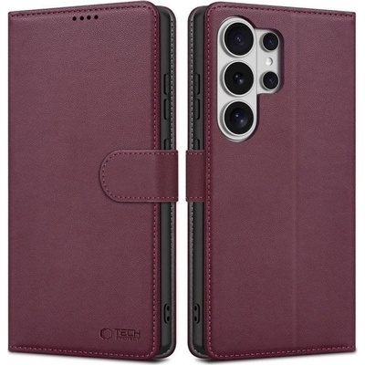 Tech-Protect Кожен Калъф с Джобове за Samsung S26 Ultra, Tech-Protect Wallet Book Case, Бордо (5906302390373)