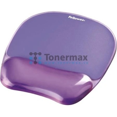 Podložka pod myš a zápěstí Fellowes CRYSTAL gelová fialová