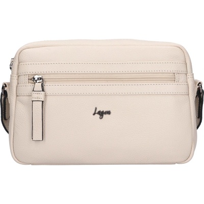 Lagen dámska kožená crossbody kabelka LG146 white