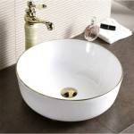 Inter Ceramic Порцеланов умивалник 875 СРЕБЪРЕН КАНТ (875)