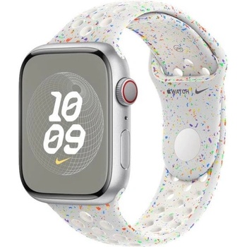 Apple Оригинална силиконова каишка за Apple Watch 42мм, 44мм, 45мм, 46мм, Ultra, Ultra 2, Ultra 3 49мм - Apple Watch Nike Band Sport Pure Platinum M/L (MUV13ZM/A)