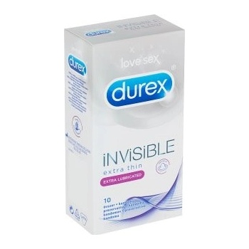 Durex Invisible Extra Thin Extra Lubricated 10 ks