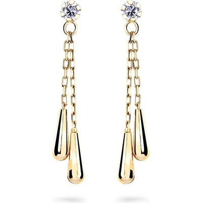 Cutie Jewellery pôvabné zlaté náušnice s retiazkami Z5033-20-10-X-1