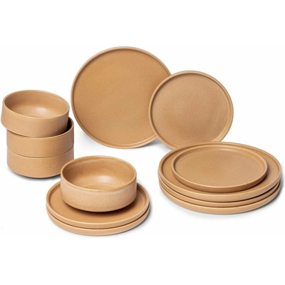 Bonami súprava tehlovooranžového kameninového riadu Selection Malia 12 ks