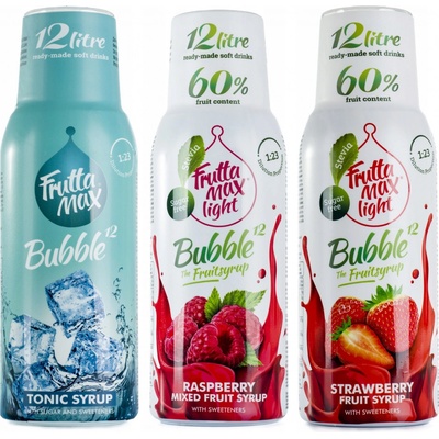 FruttaMax sirup Tonic Malina Jahoda 3 x 0,5 l