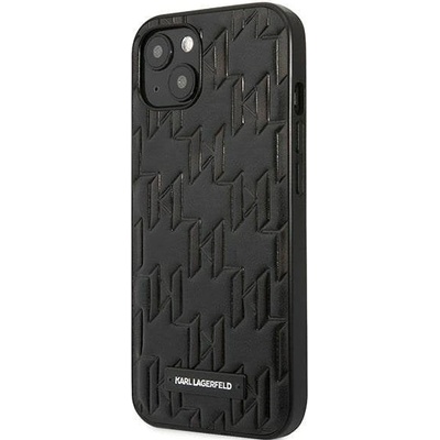 KARL LAGERFELD Кейс Karl Lagerfeld KLHCP13SMNMP1K за iPhone 13 mini 5, 4", твърд, черен / черен, Monogram Plaque (3666339049126)