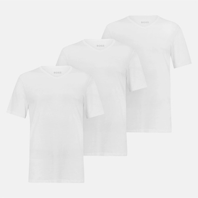 Boss Тениска Boss Mens BOSS Bodywear 3 Pack T-Shirts - Soft Breathable Fabric with Logo Detail - White