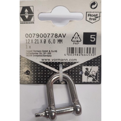 Vorman СКОБА-ШЕГЕЛ НЕРЪЖ СТОМАНА vrn 6mm 21/12 (4003984664530)