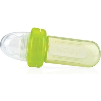 Nuby kŕmitko silikónové Easy squeezy feeder modrá