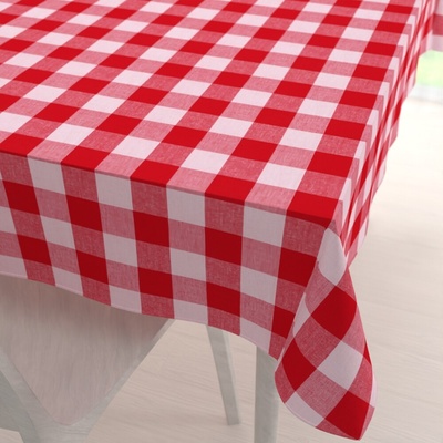 Biante bavlna obdĺžnikový obrus Olivia OL-016 Červeno-biela kocka veľká 60x100 cm