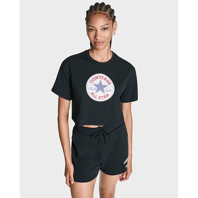 Converse Chuck Taylor All Star Patch Cropped T Shirt CVW5T107 Black