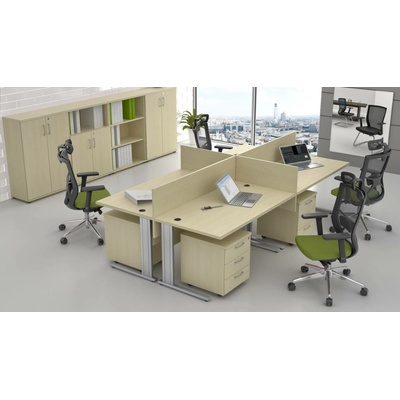 NABYTEK-DESIGNOVY.CZ - ZEP 4.6 12 Sestava kancelářského nábytku Komfort 4.6 javor