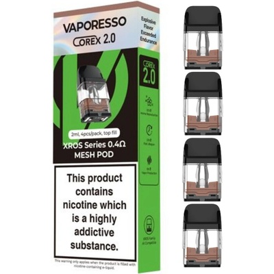 Vaporesso Xros Series Pod cartridge Corex 2.0, 0,4 ohm pack 4