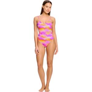 Modibodi Менструални бански костюм Modibodi Sunset V Neck One Piece Light Hazy Pink Modibodi | Rozov Zhalt Mnogotsveten | ЖЕНИ | XS