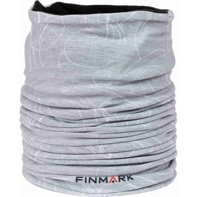 Finmark multifunctional Scarf With Fleece šedá černá