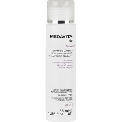 Medavita VELOUR Šampon zklidňující pro citlivou a podrážděnou pokožku 55 ml