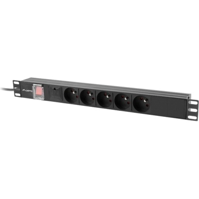 Lanberg 5 Plug 2 m Switch (PDU-05E-0200-IEC-BK)