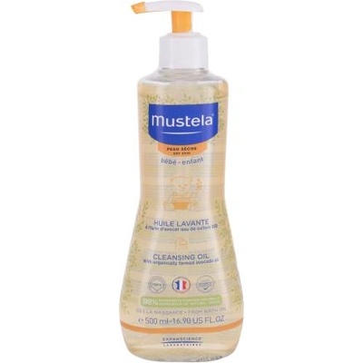 Mustela Bébé Cleansing Oil хидратиращо масло за баня за бебета и новородени 500 ml