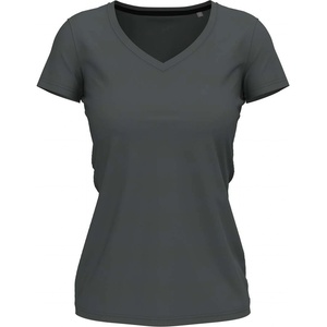 Stedman stretch-t v-neck st9710 / Дамска еластична тениска с v-образно деколте - шистово сива m (st9710slgm)