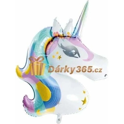 PartyDeco Balónek fóliový Jednorožec 73 x 90 cm