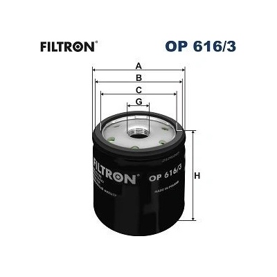 FILTRON Olejový filter OP 616/3