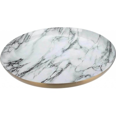 Home Styling Collection Dekorační talíř bílý mramor 28 cm