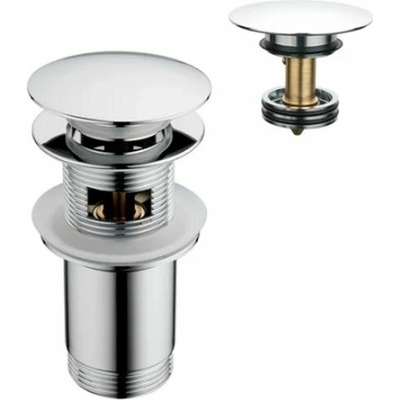 RAV Slezák Výpusť umyvadlová click-clack 5/4“, kartáčovaný nikl MD0484IN