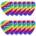 Fender 351 Shape Premium M 12 Rainbow Перце за китара (1980351102)