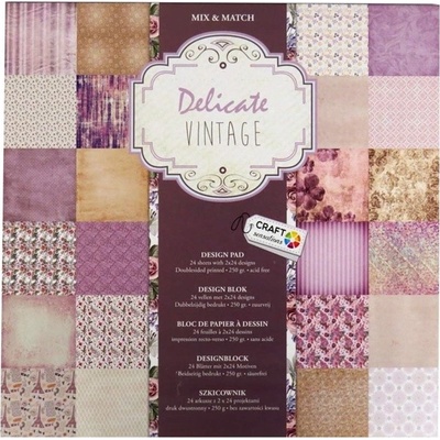 Papír na scrapbooking Craft Sensations 30.5x30.5 cm - 24 listů - Delicate Vintage