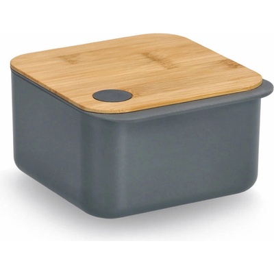 Zeller Dóza na potraviny s bambusovým víkem šedá 1100 ml 15,4 × 14,1 × 8,2 cm
