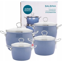 Altom Design Súprava hrncov indukcia plyn Balbina modrá 8 ks