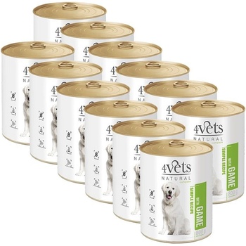 4Vets Natural Simple Recipe so zverinou 12 x 800 g