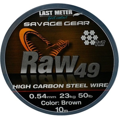 Savage Gear Raw49 10m 0,54mm 50lb Uncoated Brown