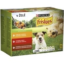 Kapsičky pre psov Friskies VitaFit s kuraťom s hovädzím a jahňacím v želé 12 x 100 g