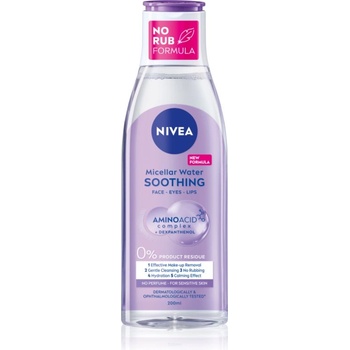 Nivea Micellar Soothing мицеларна почистваща вода за чувствителна кожа на лицето 200ml