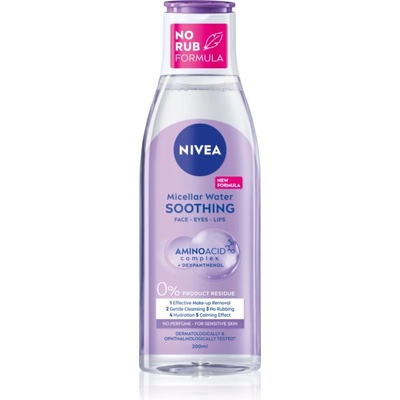 Nivea Micellar Soothing мицеларна почистваща вода за чувствителна кожа на лицето 200ml