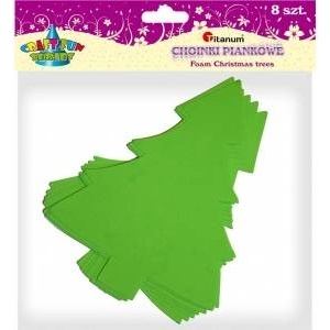 TITANUM Foam Christmas trees 160x202mm green 8pcs