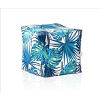 Pufrelax Пуф 130л. , Табуретка Куб XL - Tropical Leaves, Перящ се калъф, Водоустойчив, Пълнеж от Полистиролни перли, принт