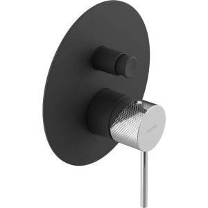 SAPHO Ultrasan - Скрита батерия, за 2 уреда, с корпус, матово черно/хром UT042VBC (UT042VBC)